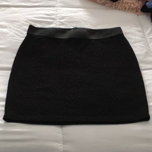 Black mini skirt